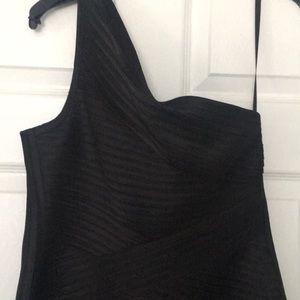 BCBGMAXAZRIA Black One-Shoulder cocktail dress NWT